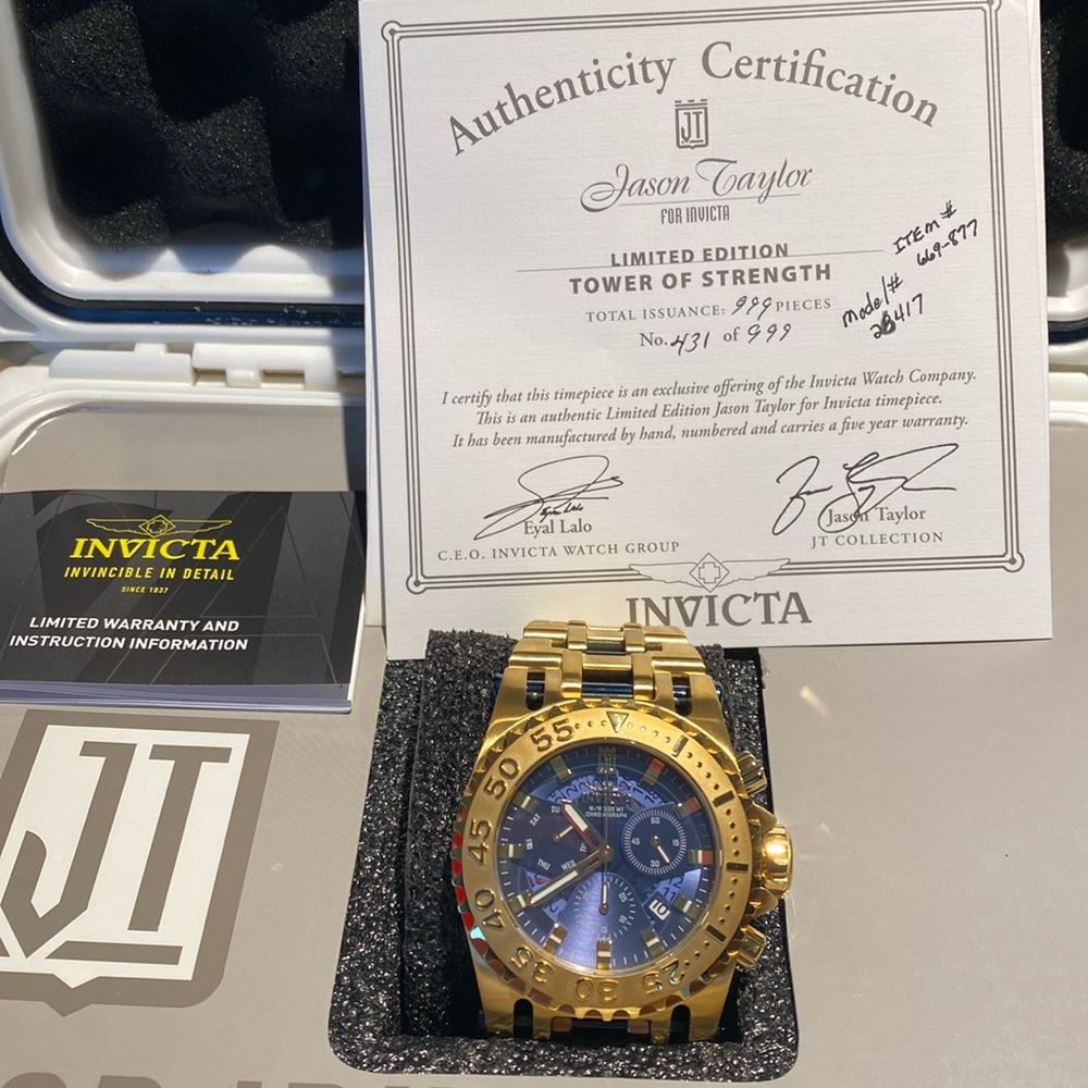 Invicta Jason Taylor Limited Edition Tower of Strength Collection watch.
